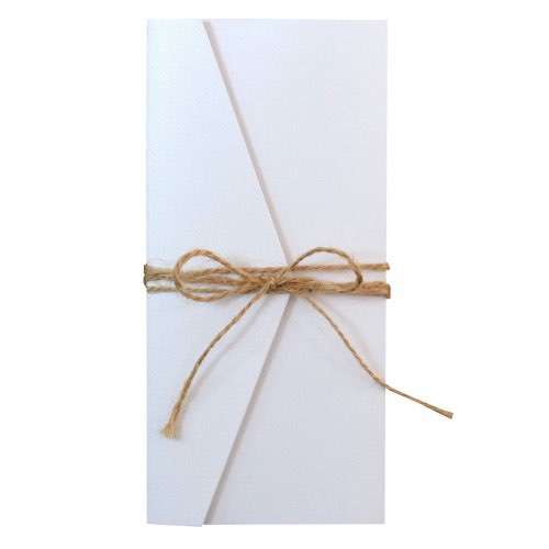Pocket Invitation With Envelope Holiday Greeting Card With Hemp Rope